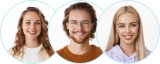 Illustration of happy patients